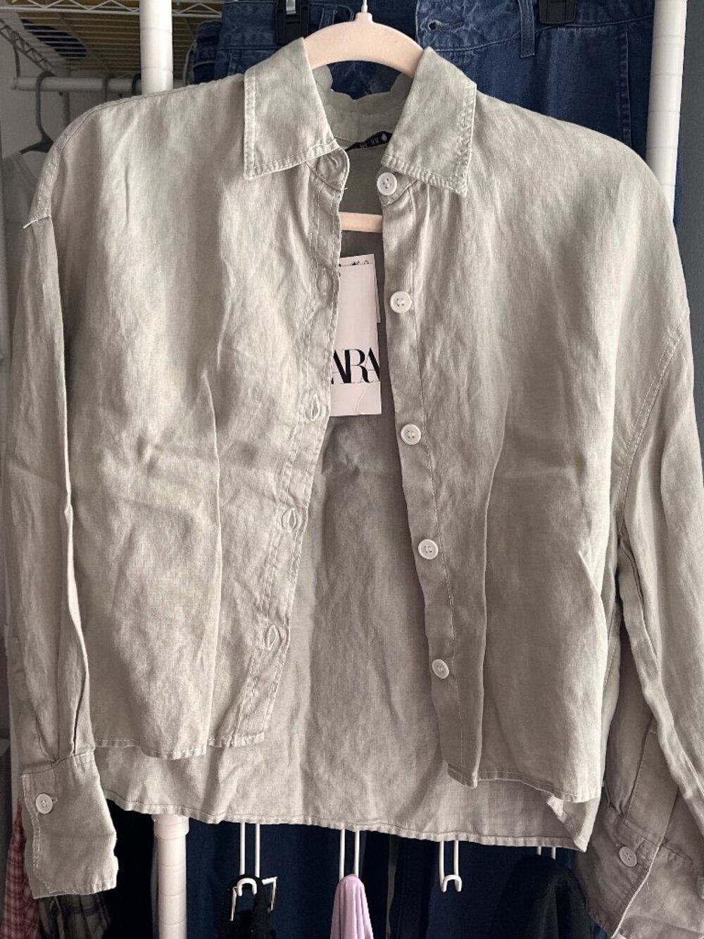 Zara Short Linen Shirt